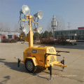 5KW Generator Mobile High Mast Lighting Tower for Emergency Lighting